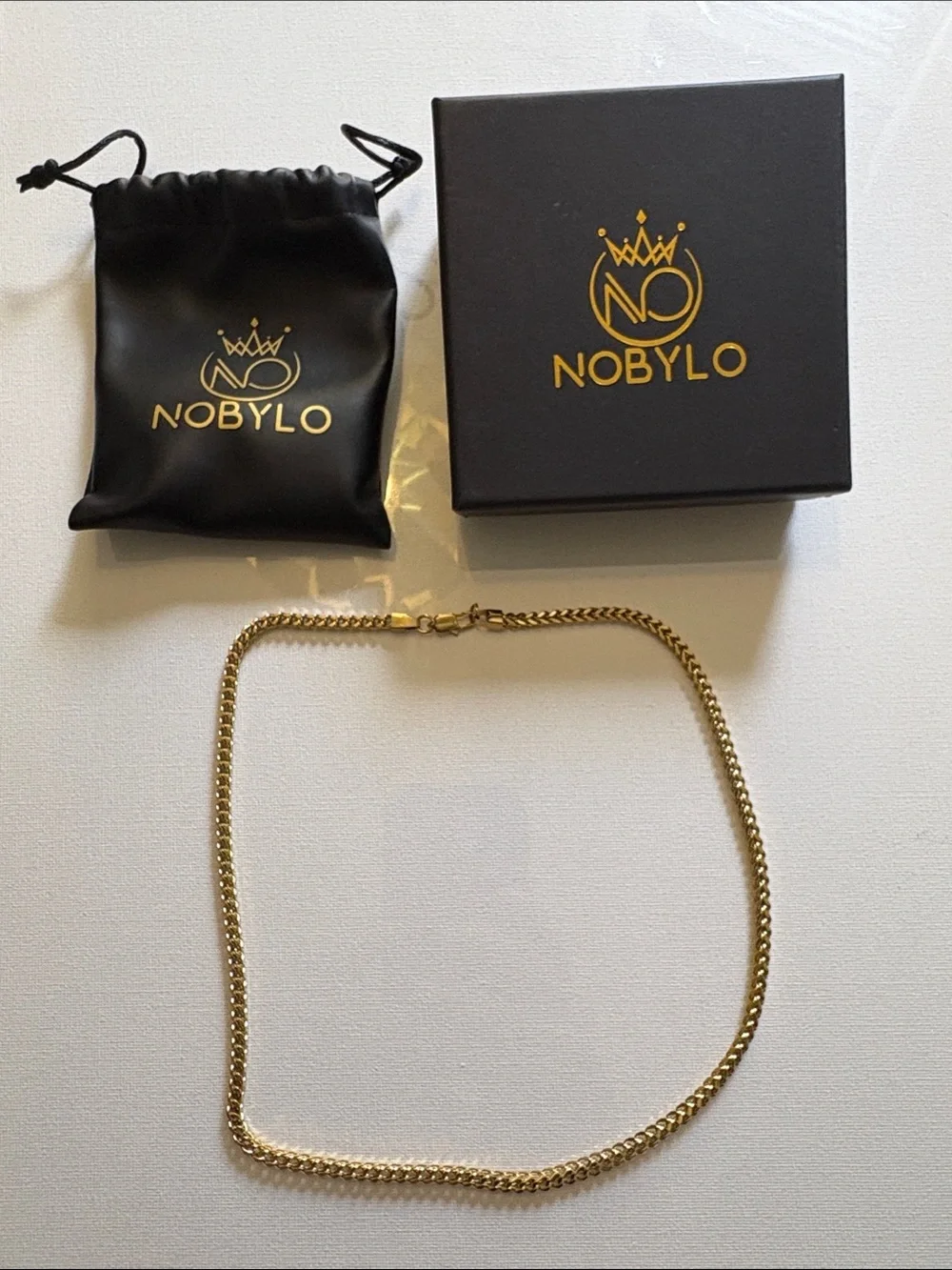 NEW NOBYLO Gold Plated Necklace Classic Miami Cuban Link Chain